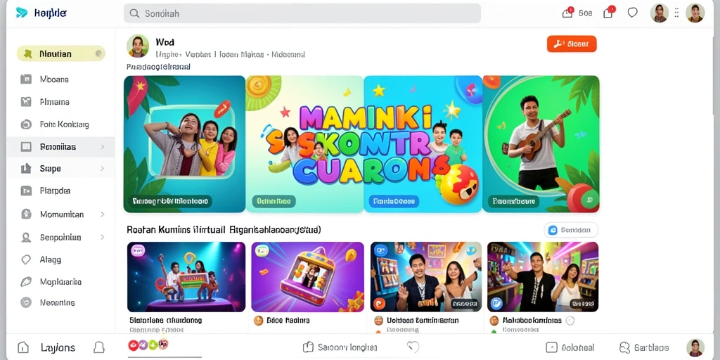 Fitur chat untuk berinteraksi dengan pemain lain.